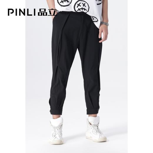 PINLI品立夏季新款男士直筒小脚休闲长裤百搭ins潮B212617364 商品图3