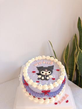 库洛米卡通复古手绘蛋糕-低糖处理无添加