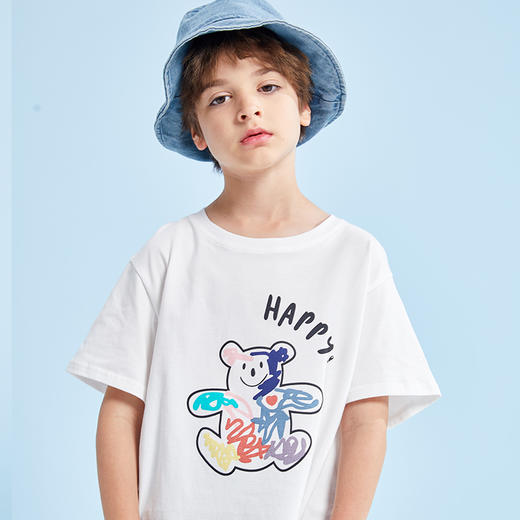 龙之涵2021夏季新品男童全棉短袖T恤 商品图0
