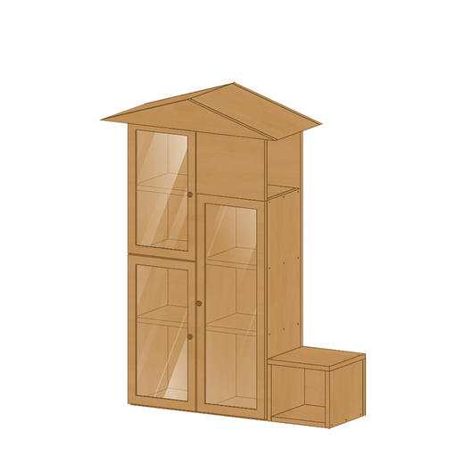 户外书柜防晒置物柜防晒防雨户外露天防腐实木柜收纳 凿光书屋 商品图3