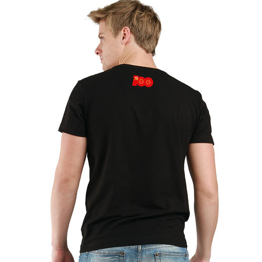 国潮中国风短袖T恤China爱国党员纪念男女情侣半袖休闲体恤衫 NMT-1617 商品图1