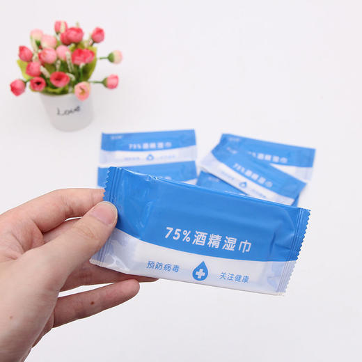 【100片独立包装】居家日用75%度酒精湿巾 纸棉片大号便携式独一次性清洁工具 商品图2