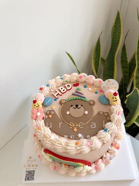 彩虹熊复古蛋糕-低糖处理无添加