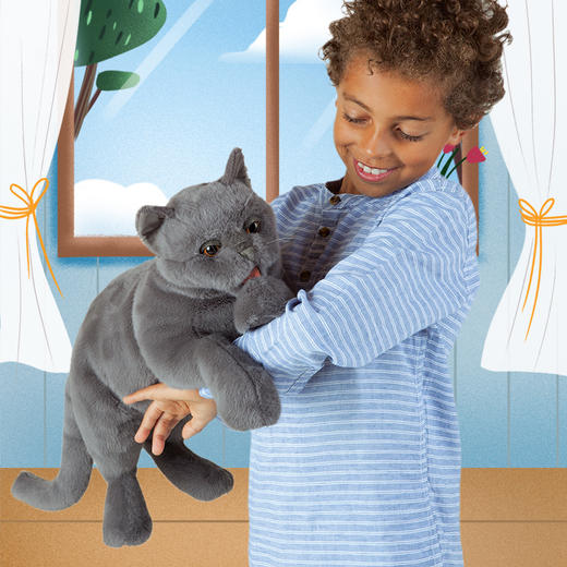 Folkmanis Puppets咕噜猫玩具/3113玩偶毛绒玩具礼物 商品图2
