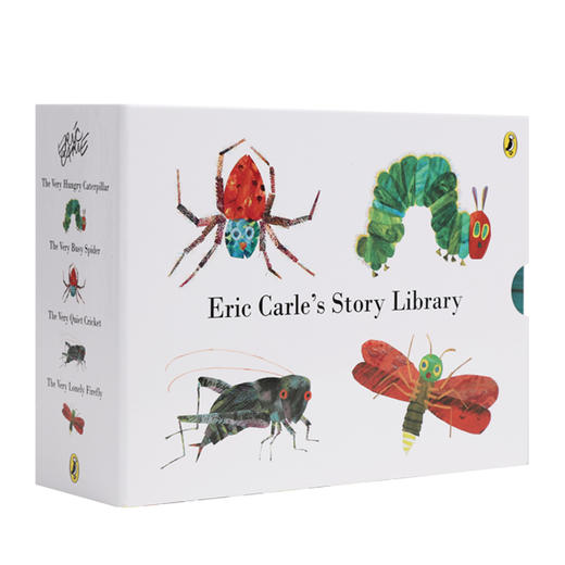 【小彼恩出品】【点读版】 艾瑞·卡尔 昆虫系列 Eric Carle's Story Library 四册盒装 毛毛虫点读笔点读 不带笔套装 小花生 商品图1