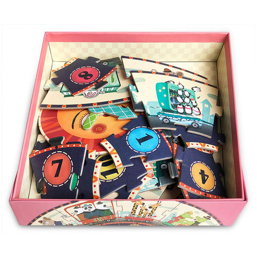 弥鹿数字时钟拼图/时间之旅/MD3020儿童学生益智玩具减压 商品图2