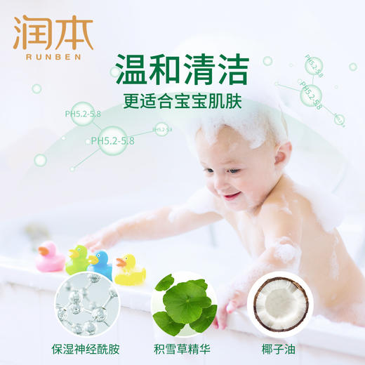 润本婴儿沐浴露洗发沐浴二合一孕妇儿童宝宝洗护沐浴乳洗澡用品 商品图3