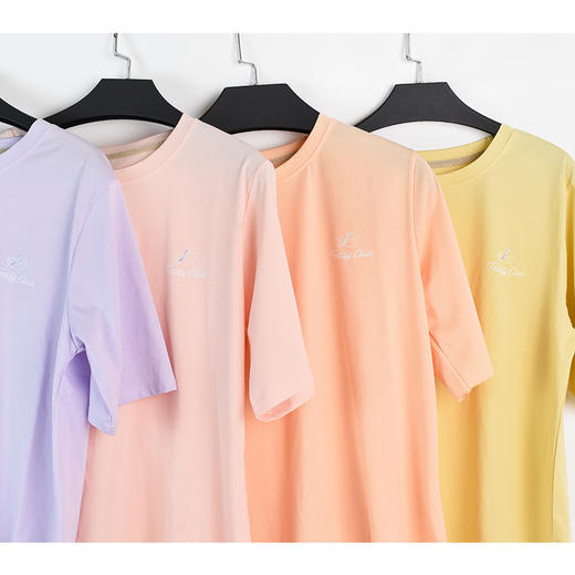 【秒杀品 不退不换】皇家丽美棉质面料柔软舒适弹力女款糖果色薄款宽松短袖T恤SZ2633 商品图1