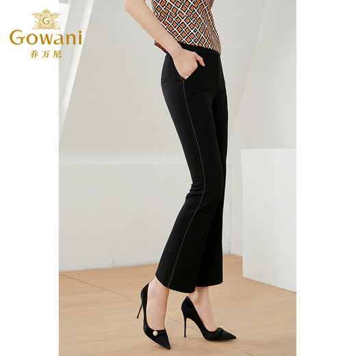 乔万尼新款休闲裤九分微喇垂顺显瘦裤EI2F751 商品图2