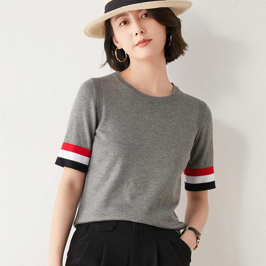 【法式高质感】丝光棉针织短袖  梦幻舒适 细腻触感 一触倾心 商品图1