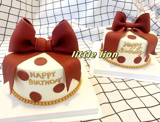 狮子家-小红书ins火爆蝴蝶结 公主生日蛋糕 纪念日蛋糕 聚会 仪式感必备 商品图0