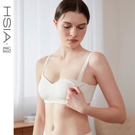 哺乳内衣女产后喂奶大胸子母扣光面无痕胸罩孕期无钢圈文胸HSIA遐