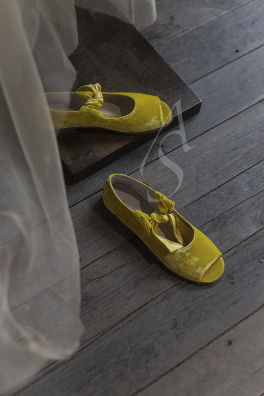 Daniela Gregis 明黄色丝绒蝴蝶结凉鞋 商品图13