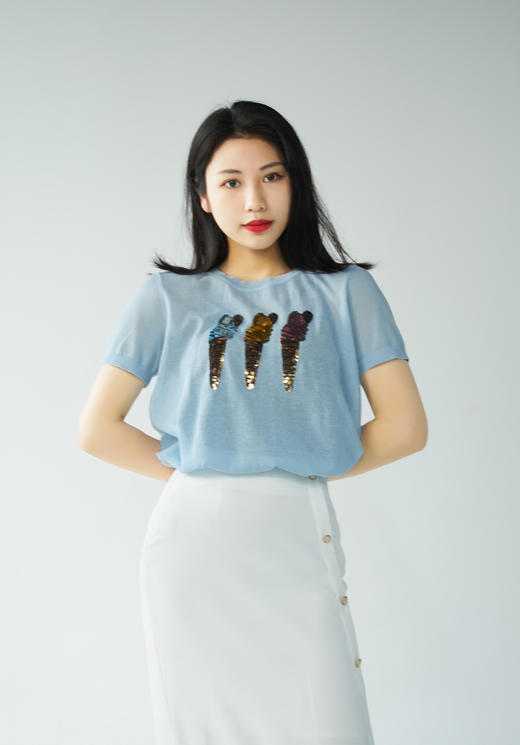 臣禾【聚酯】不规则排扣半裙9202031676（现货） 商品图1