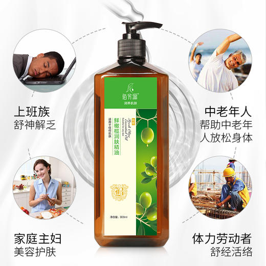 佰芳源橄榄润肤按摩精油全身通经络肩颈推背铁蚕豆从产检德国文化 商品图3
