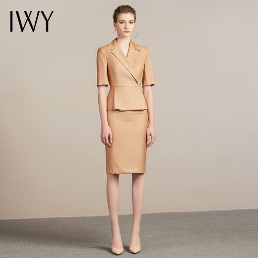 IWY/卡其职业女裙女西服时尚潮流团体团队正式气质港味西服212018C1+S1 商品图2