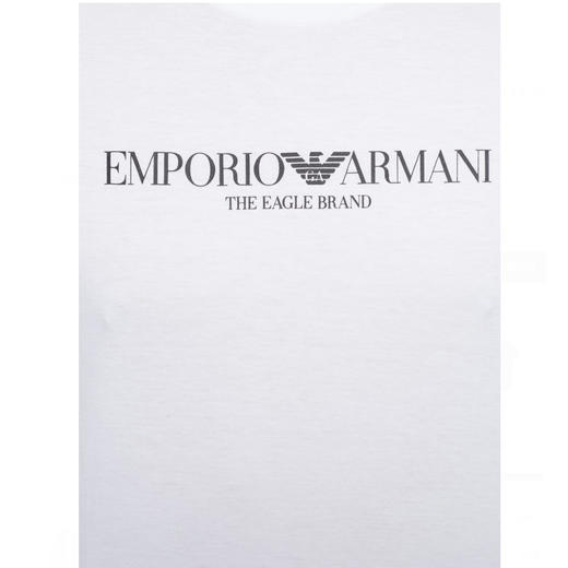 ARMANI 阿玛尼 男士圆领短T恤 白色 8N1T61 1J00Z 0100 商品图3