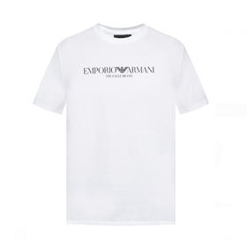 ARMANI 阿玛尼 男士圆领短T恤 白色 8N1T61 1J00Z 0100