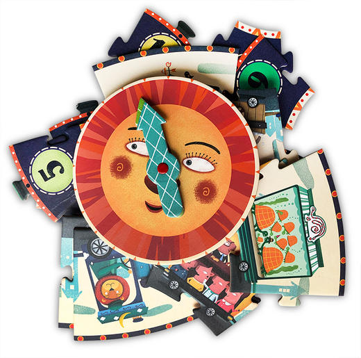 弥鹿数字时钟拼图/时间之旅/MD3020儿童学生益智玩具减压 商品图1