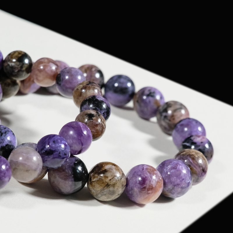 彩色紫龙晶手链男女情侣手链