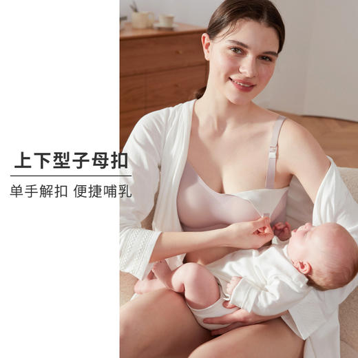 哺乳内衣女夏产后喂奶无痕子母扣大胸专属薄款无钢圈文胸 HSIA遐 商品图4