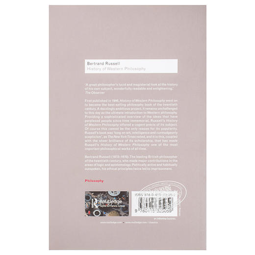 【中商原版】西方哲学史 社科英文原版 罗素 History of Western Philosophy 商品图3