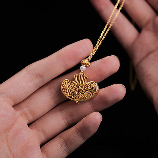 「紫元香事」·花丝荷包香囊首饰 | 宫廷技艺、古法制香，诠释东方女人美【鎏金款、鎏金款组合香片下单20天后发货】 商品图7