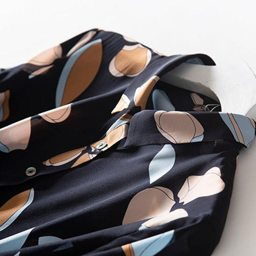 新款爆款女神同款大码女装连衣裙2021夏季新款复古印花衬衫裙胖mm收腰宽松遮肉裙子七夕情人节 商品图2