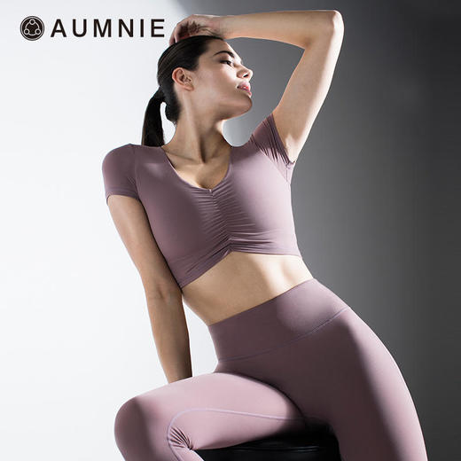 AUMNIE 褶皱裸感露脐T恤 / RUCHED NUDE TEE 商品图2