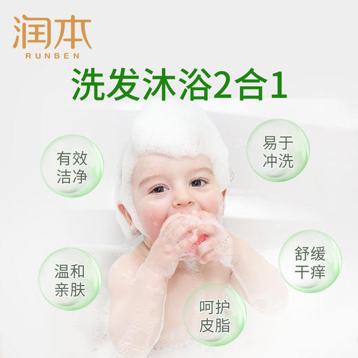 润本婴儿沐浴露洗发沐浴二合一孕妇儿童宝宝洗护沐浴乳洗澡用品 商品图2