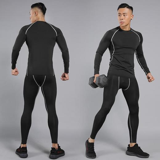 运动紧身长裤男跑步训练健身服篮球七分高弹 商品图2