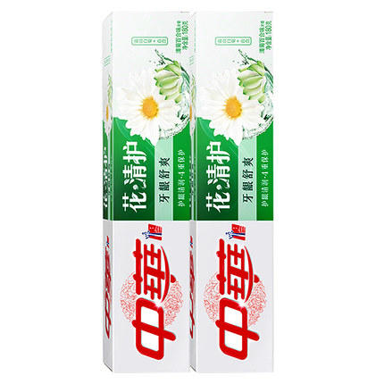 中华花清护牙膏180克（清菊百合味） 商品图0