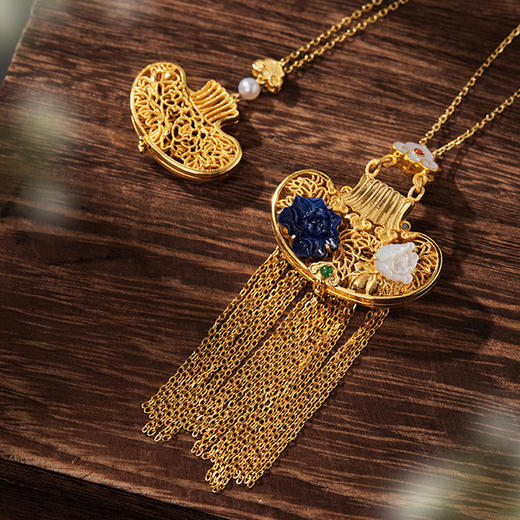 「紫元香事」·花丝荷包香囊首饰 | 宫廷技艺、古法制香，诠释东方女人美【鎏金款、鎏金款组合香片下单20天后发货】 商品图0