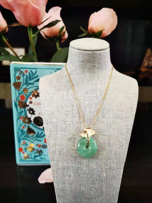 新自然设计翡翠银杏叶吊坠（已售，同款可定制） 商品图3