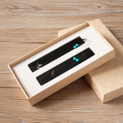 木之礼紫光檀两片装书签夏荷 商品图3