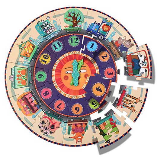 弥鹿数字时钟拼图/时间之旅/MD3020儿童学生益智玩具减压 商品图3