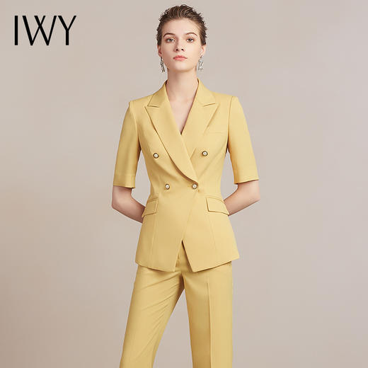 IWY/黄色西装套装女职业礼仪服霸气工作服美业服装原创职位212016C1+P6 商品图0