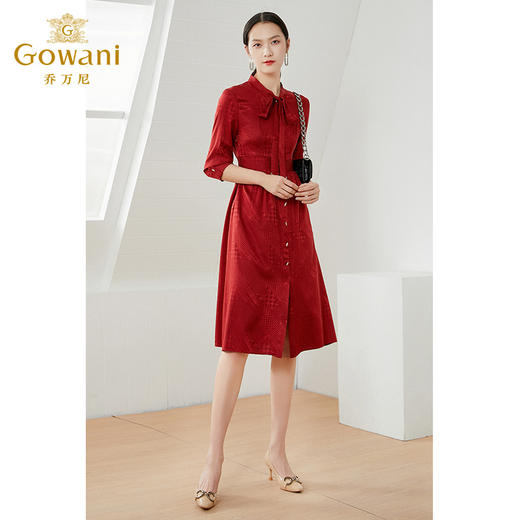 乔万尼新款修身收腰连衣裙高端真丝桑蚕丝EI2E766 商品图1