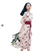 新款爆款女神同款2021新腰带连衣裙收腰绑带布汉服改良版复古中国风小个子碎花七夕情人节 商品缩略图4