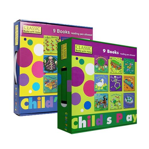 【小彼恩出品】【点读版】Child's Play 儿歌洞洞书绿盒/蓝盒9册 小花生网 商品图0