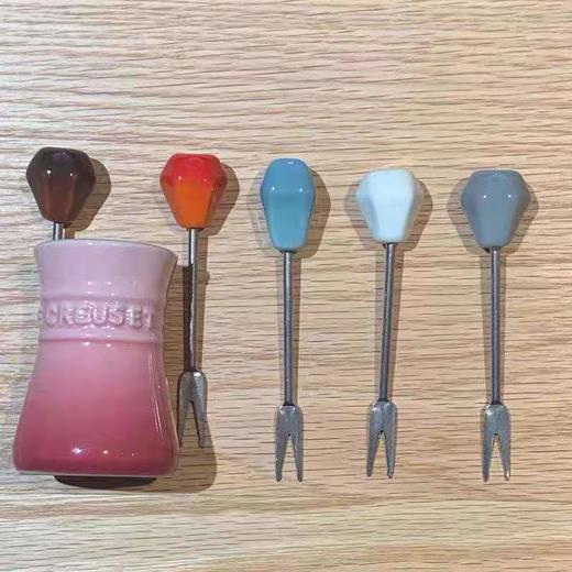 7F LE CREUSET酷彩瓷器  甜品叉五件套 商品图0