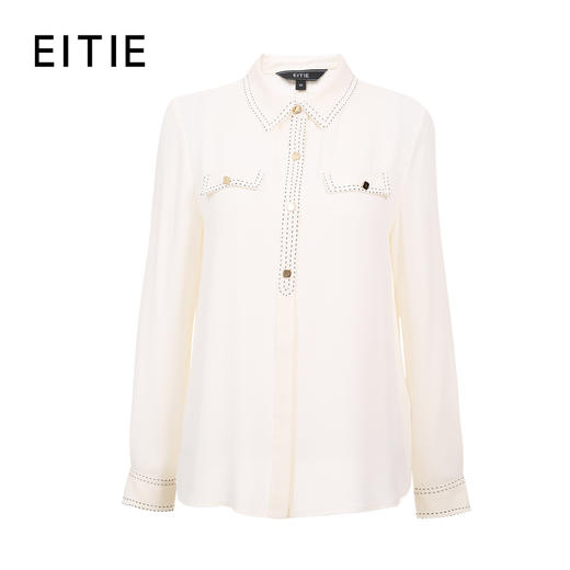 EITIE通勤翻领小香风衬衫爱特爱衬衣6509216 商品图5