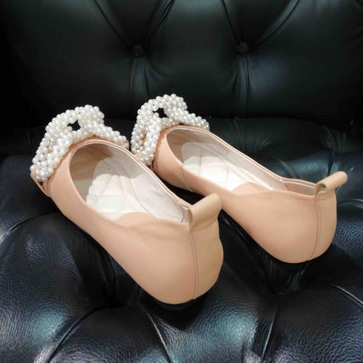 LFGJ 12901 珍珠舞蹈鞋浅口单鞋女软皮软底奶奶鞋 商品图2