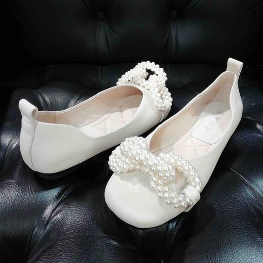 LFGJ 12901 珍珠舞蹈鞋浅口单鞋女软皮软底奶奶鞋 商品图8