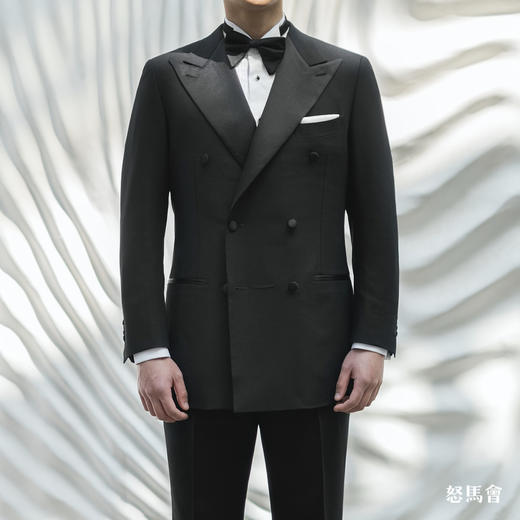 Vitale Barberis Canonico Perennial Super 110’s 澳洲美丽诺羊毛Black Tie双排扣戗驳领黑色礼服套装 商品图0