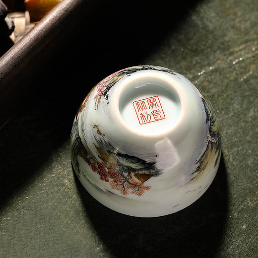 粉彩溪山古韵杯 商品图4