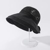 JC-m1190夏季户外波纹大沿空顶帽折叠遮阳蝴蝶结百搭太阳帽 商品缩略图3