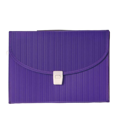 富美高A4手提风琴包/13格/10876P/紫色 商品图0