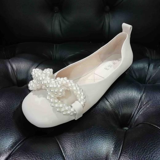 LFGJ 12901 珍珠舞蹈鞋浅口单鞋女软皮软底奶奶鞋 商品图6