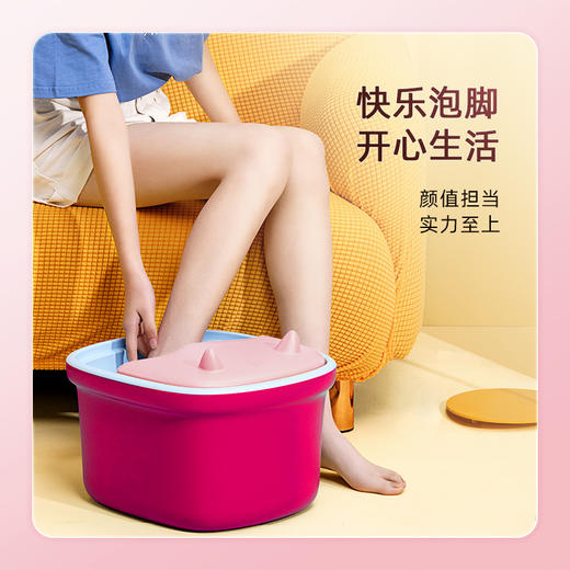 蓓慈萌萌哒BZ306足浴盆泡脚桶家用塑料足浴桶三层保温洗脚桶 商品图2